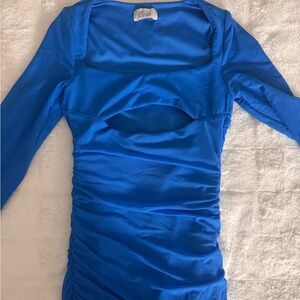 Oh Polly Blue Mini Bodycon